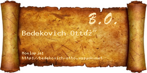 Bedekovich Ottó névjegykártya